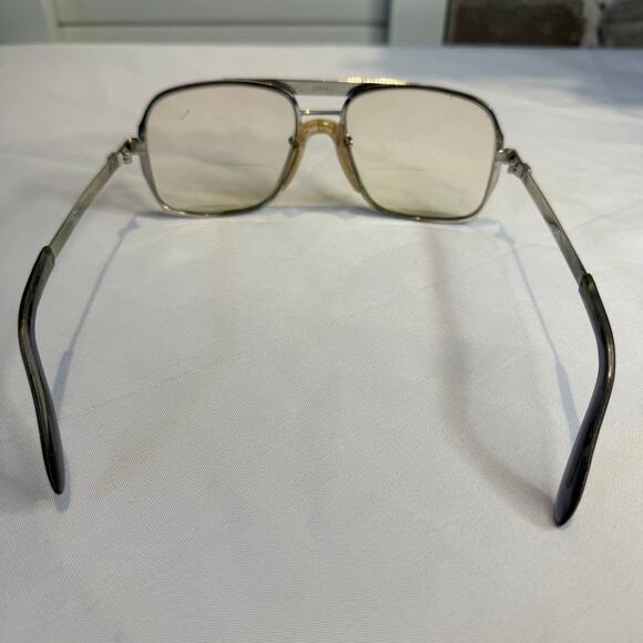 Omega Vintage Men's Designer Eyeglasses FRAMES only Aviator Silver 58/16 145 - Picture 5 of 7